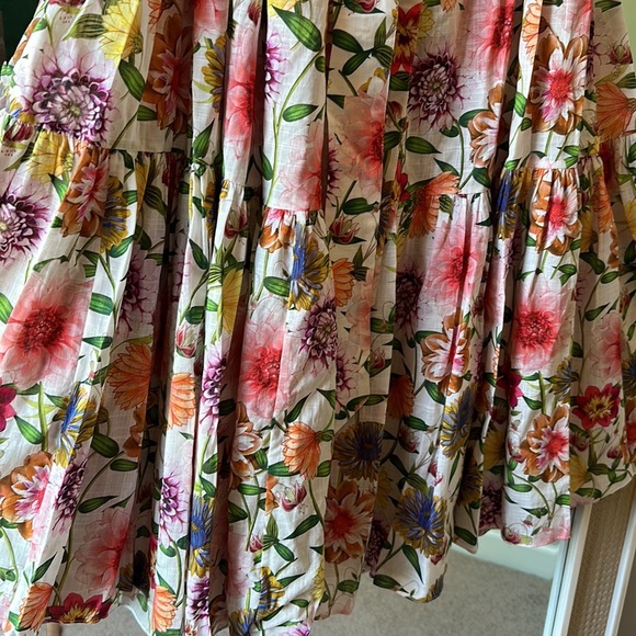 Borgo de nor Petra linen one shoulder tiered midi dress - Picture 7 of 16